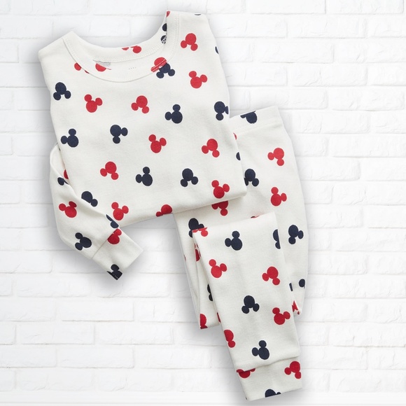 NWT BabyGap Disney Mickey Mouse 100% Organic Cotton PJ Set Size 5YRS - Picture 2 of 2